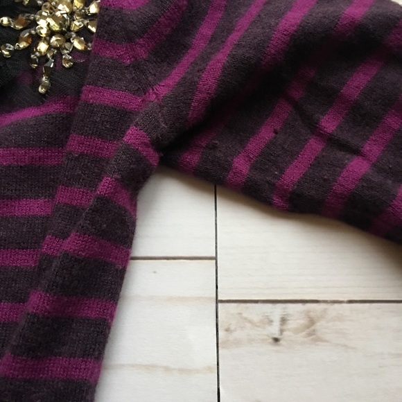 {Loft} Striped Purple Cardigan Size S - Picture 8 of 8